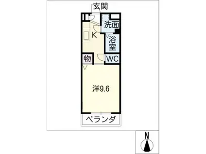 セントリバーヒルズひばりが丘 II(1K/3階)の間取り写真