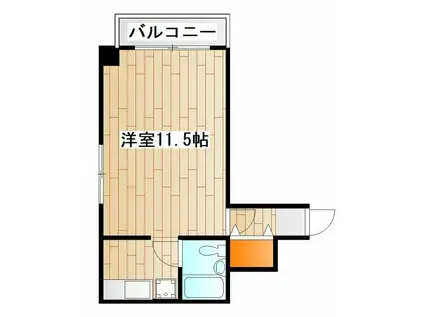 プライム横浜(ワンルーム/3階)の間取り写真