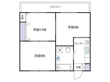 コーポ姫(3K/3階)の間取り写真
