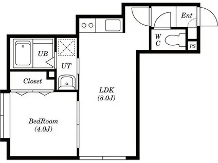 ピュア・シャインズ(1LDK/2階)の間取り写真