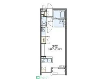 レオネクストAQUA(ワンルーム/2階)の間取り写真