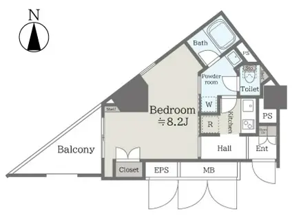 BA APARTMENT(1K/5階)の間取り写真