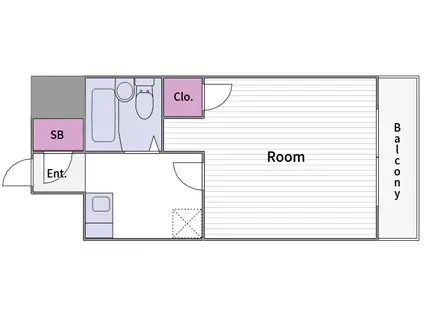 シティパレス森ノ宮(1K/6階)の間取り写真