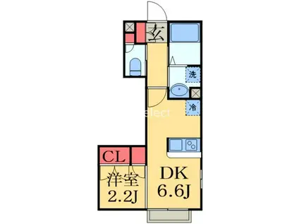 グレイスみどり台(1DK/1階)の間取り写真