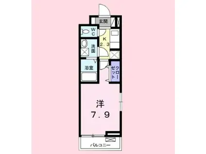 シャン ラフレシール(1K/2階)の間取り写真