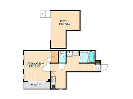 レガリータ天神III(1K/3階)の間取り写真