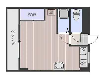 ユーコービル(ワンルーム/4階)の間取り写真