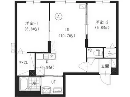 ANPURURU(2LDK/3階)の間取り写真