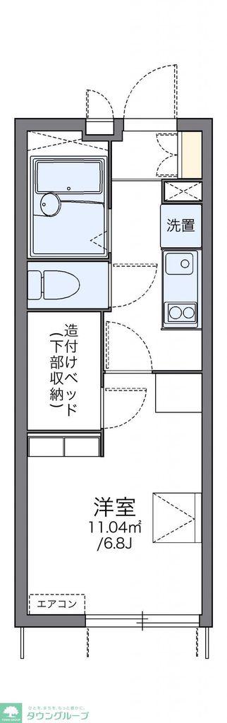 レオパレスKOEMON I(1K/1階)の間取り写真