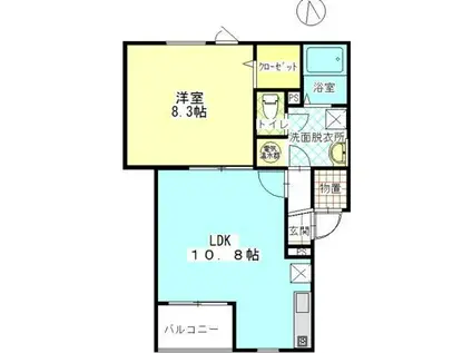 EAGLEV(1LDK/2階)の間取り写真