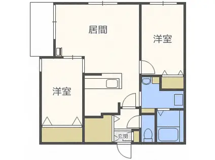 LA COLINA(2LDK/1階)の間取り写真