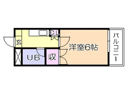 ベスト久留米工大ビル(1K/6階)の間取り写真