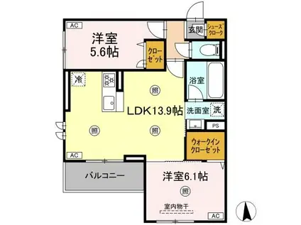 D-ROOM田島3丁目101(2LDK/3階)の間取り写真
