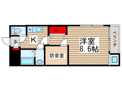 SKビル拾六番館(1K/3階)の間取り写真