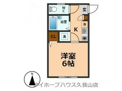 BILANCIA(1K/2階)の間取り写真