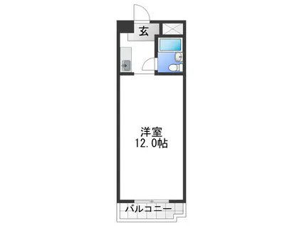 ヤマイチPLAZA吉田I(ワンルーム/4階)の間取り写真