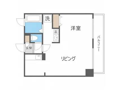 デュバールⅠ(1LDK/7階)の間取り写真