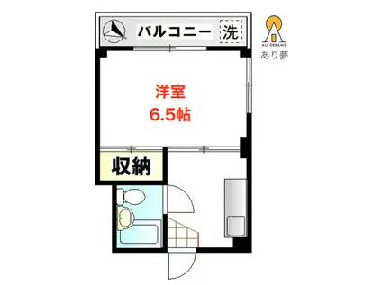 コーポミツフジ(1K/2階)の間取り写真