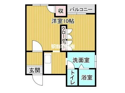 リトリトコート(1DK/3階)の間取り写真