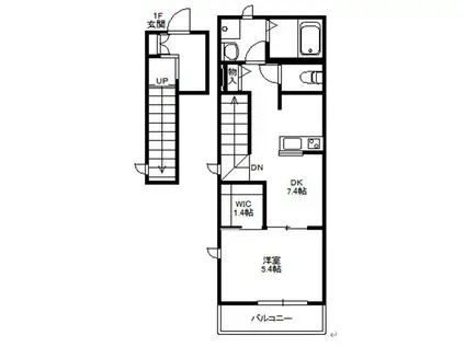 クオレール千川(1DK/2階)の間取り写真