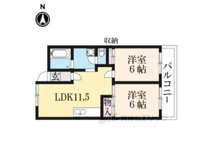 シティコープ新大宮(2LDK/4階)の間取り写真