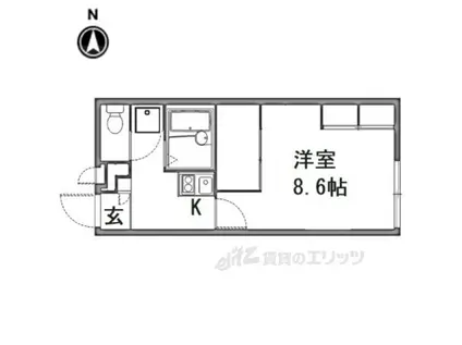 レオパレスかつらぎ(1K/1階)の間取り写真