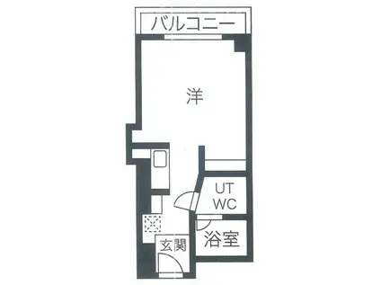 バンブーハウス(ワンルーム/1階)の間取り写真