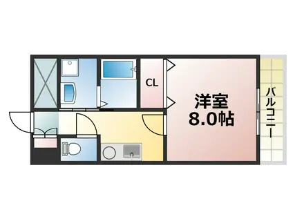 ヒルズR&A(1K/7階)の間取り写真