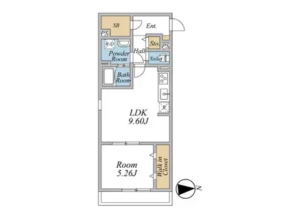 リブリ・赤塚(1LDK/2階)の間取り写真