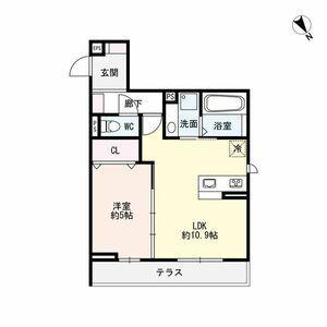 GRAND AGUN(1LDK/1階)の間取り写真