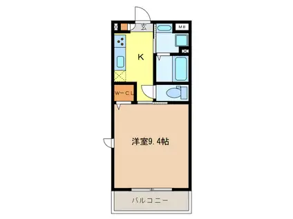 フェニックスSK(1K/2階)の間取り写真