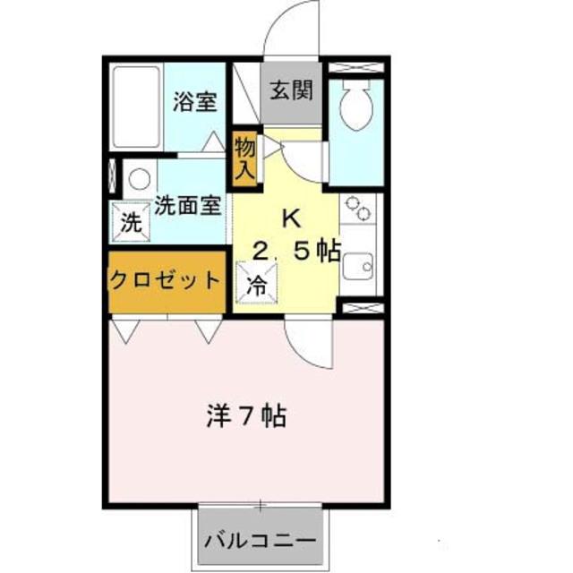 サンクレール志紀(1K/1階)の間取り写真