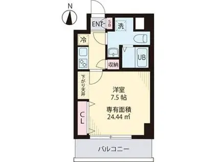 アーク清澄白河(1K/5階)の間取り写真