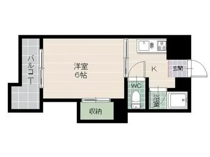 アベニュー大楠(1K/5階)の間取り写真