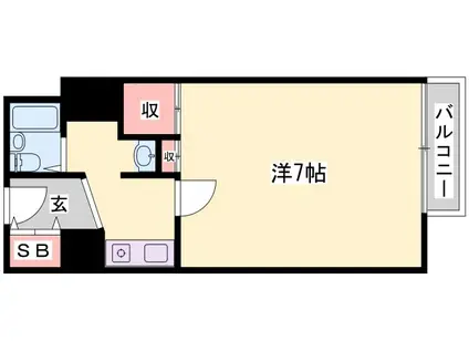 エスポワール加西(ワンルーム/2階)の間取り写真