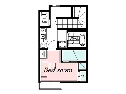 レオパレスきょうでん(1K/2階)の間取り写真