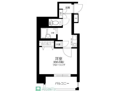 ロアール御茶ノ水妻恋坂(1K/4階)の間取り写真