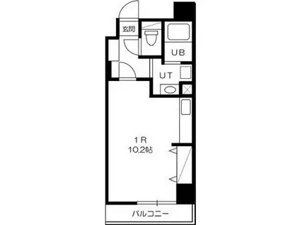 ドエル豊平7条(ワンルーム/2階)の間取り写真