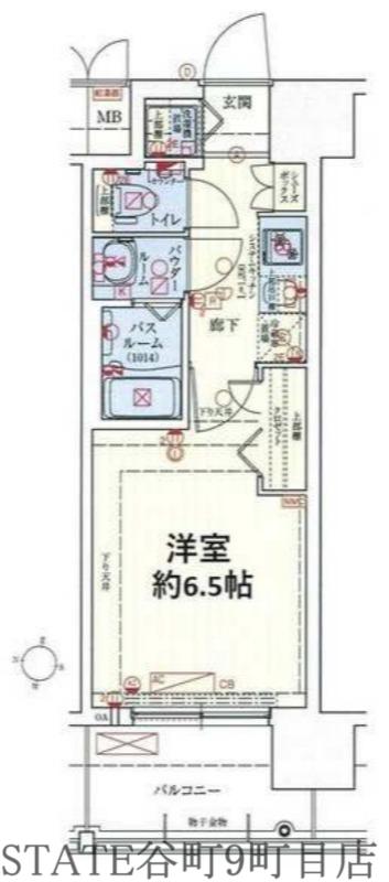スワンズシティ大阪エスクレア(1K/8階)の間取り写真