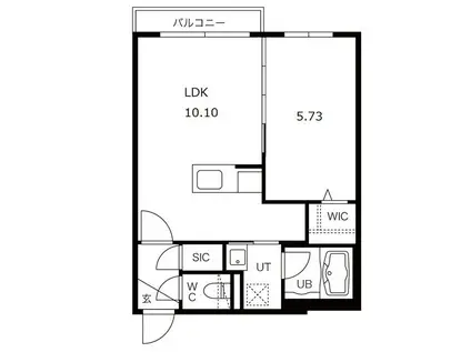 ティエラ豊平公園(1LDK/4階)の間取り写真