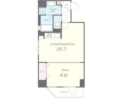 PINE WELLS PINE WELLS(1LDK/5階)の間取り写真