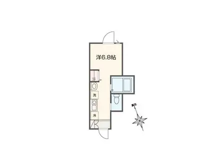 MELLAS久我山(ワンルーム/2階)の間取り写真