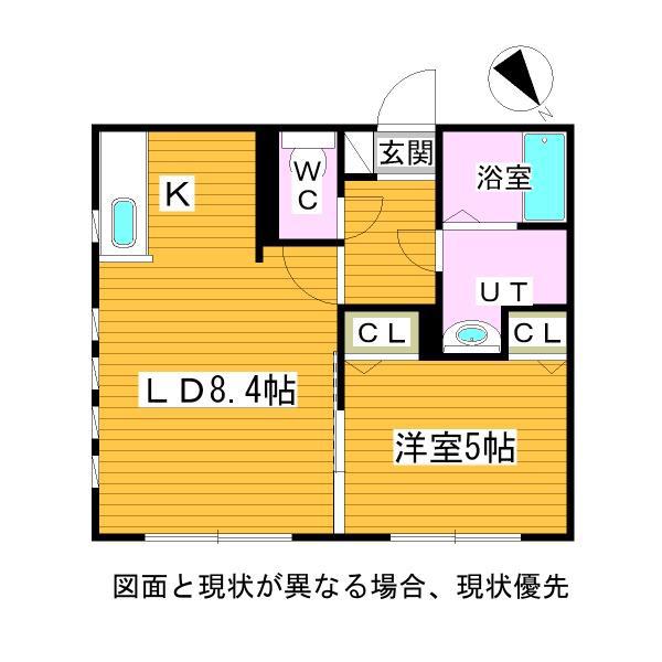 プリート(1LDK/1階)の間取り写真