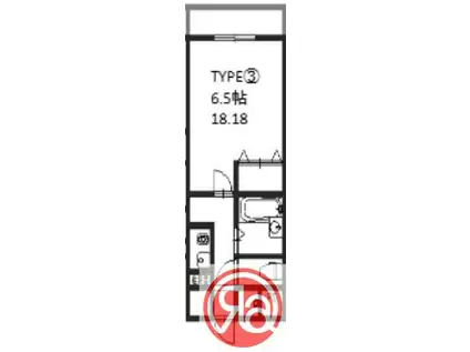 ルミエール花園II(1K/7階)の間取り写真