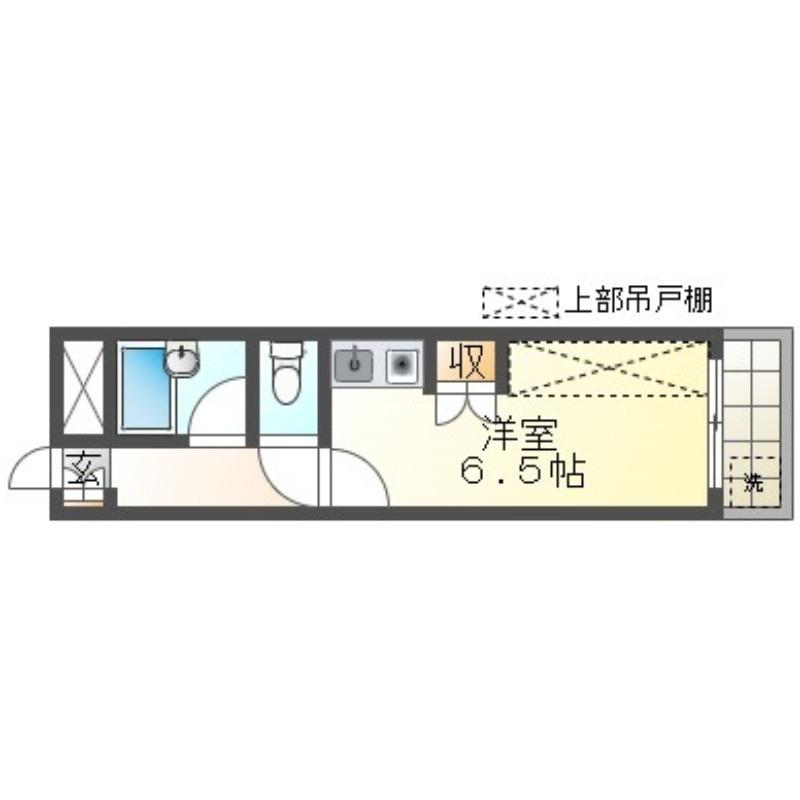 ハイソサエティ宝町(ワンルーム/8階)の間取り写真