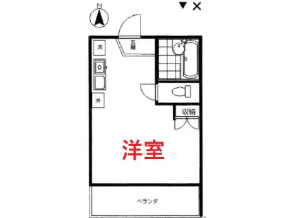 リシェ西大井(ワンルーム/1階)の間取り写真