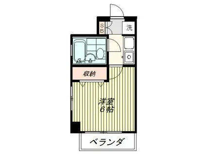 ハイネス岡田(1K/5階)の間取り写真