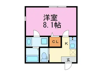 MAISON BLANC(1K/2階)の間取り写真