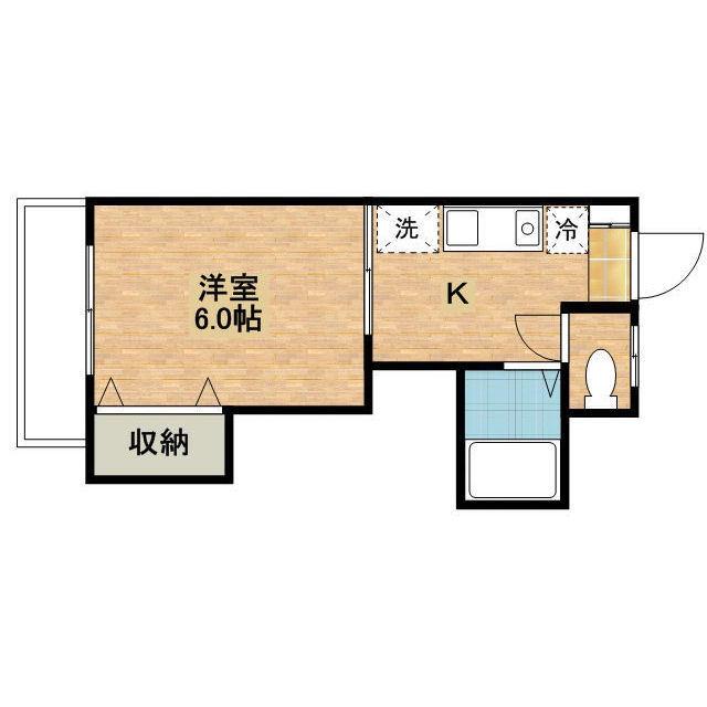 グランドレアス(1K/2階)の間取り写真