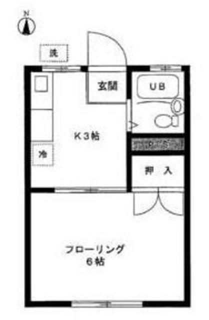 サンエムハイツ(1K/2階)の間取り写真